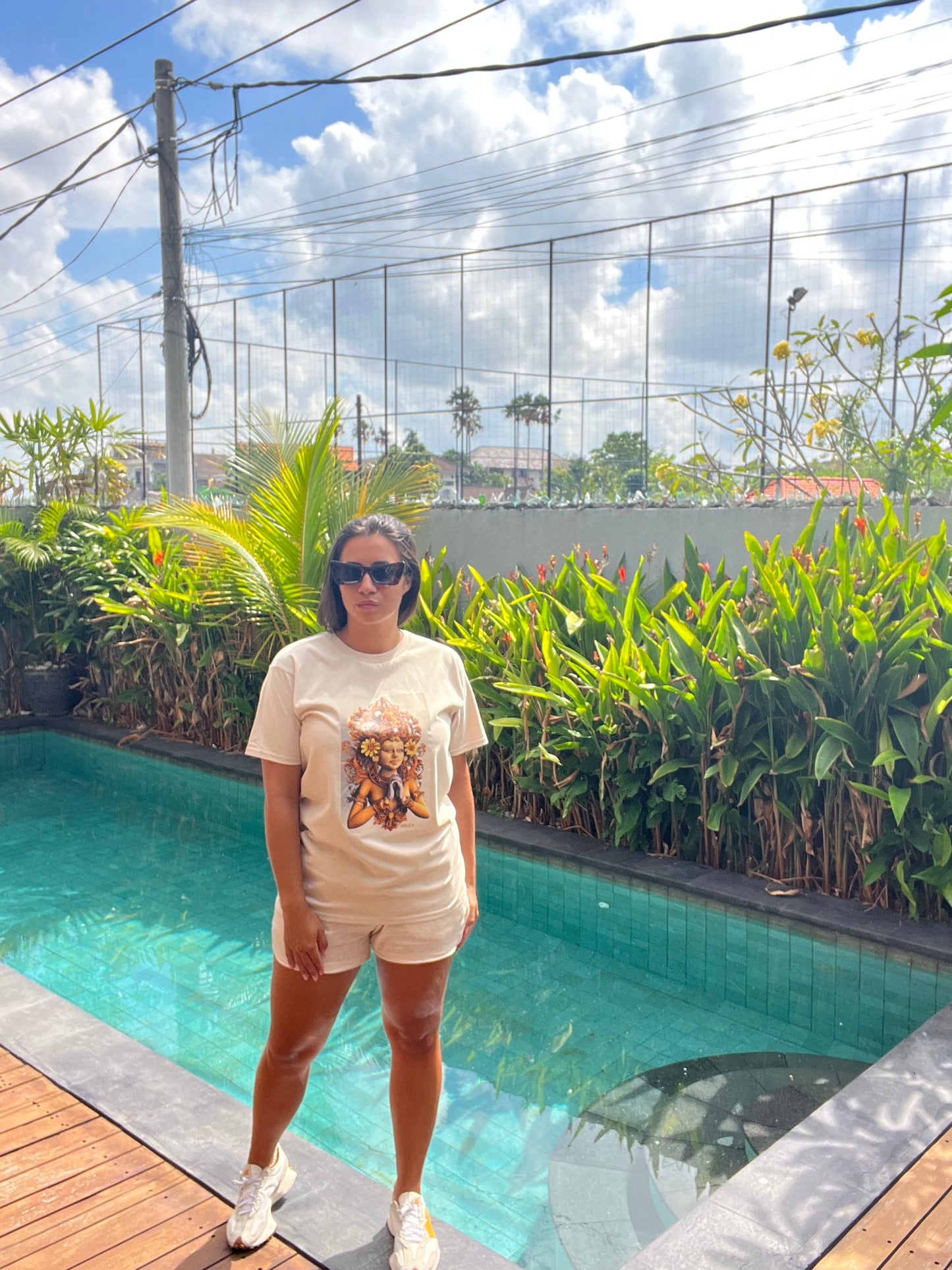 Miss Mills Beige Bali T-Shirt